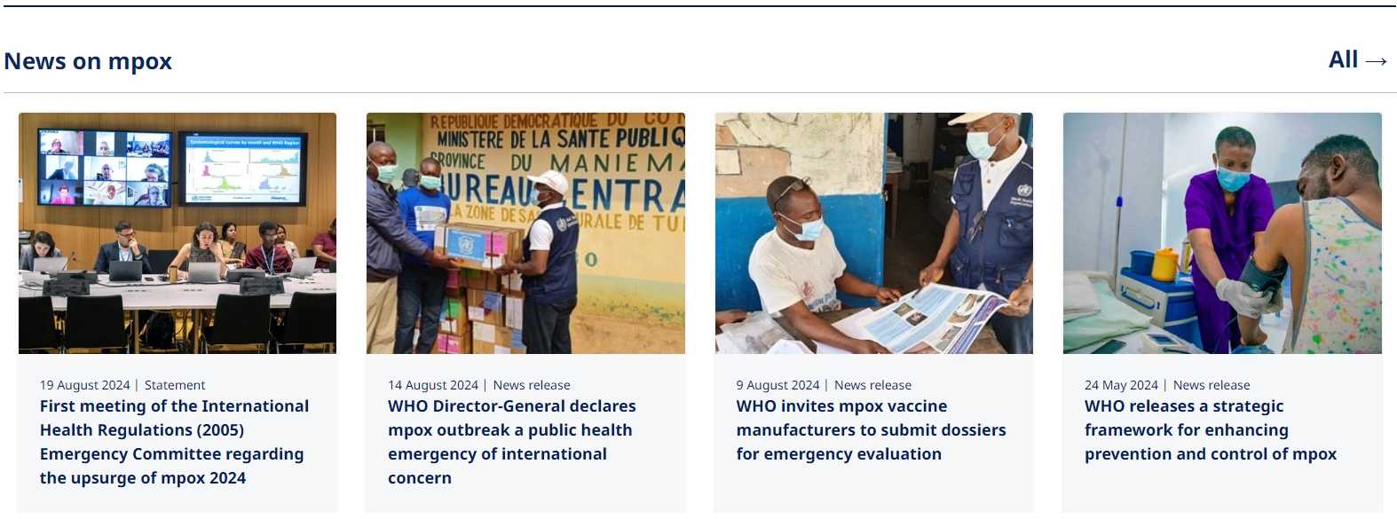 WHO news mpox vírus