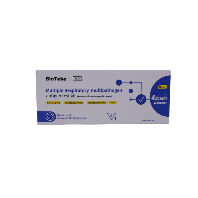 Bioteke 4 in 1 covid-19, influenza A+B, RSV antigén gyors tesztkészlet