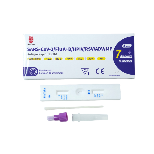 7 az 1-ben SARS-COV-2/influenza A+B/HPIV/RSV/ADV/MP Antigen Rapid Test Kit