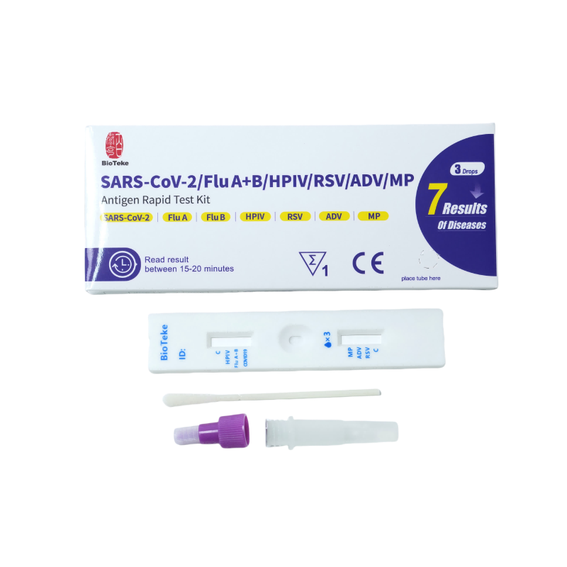 7 az 1-ben SARS-COV-2/influenza A+B/HPIV/RSV/ADV/MP Antigen Rapid Test Kit