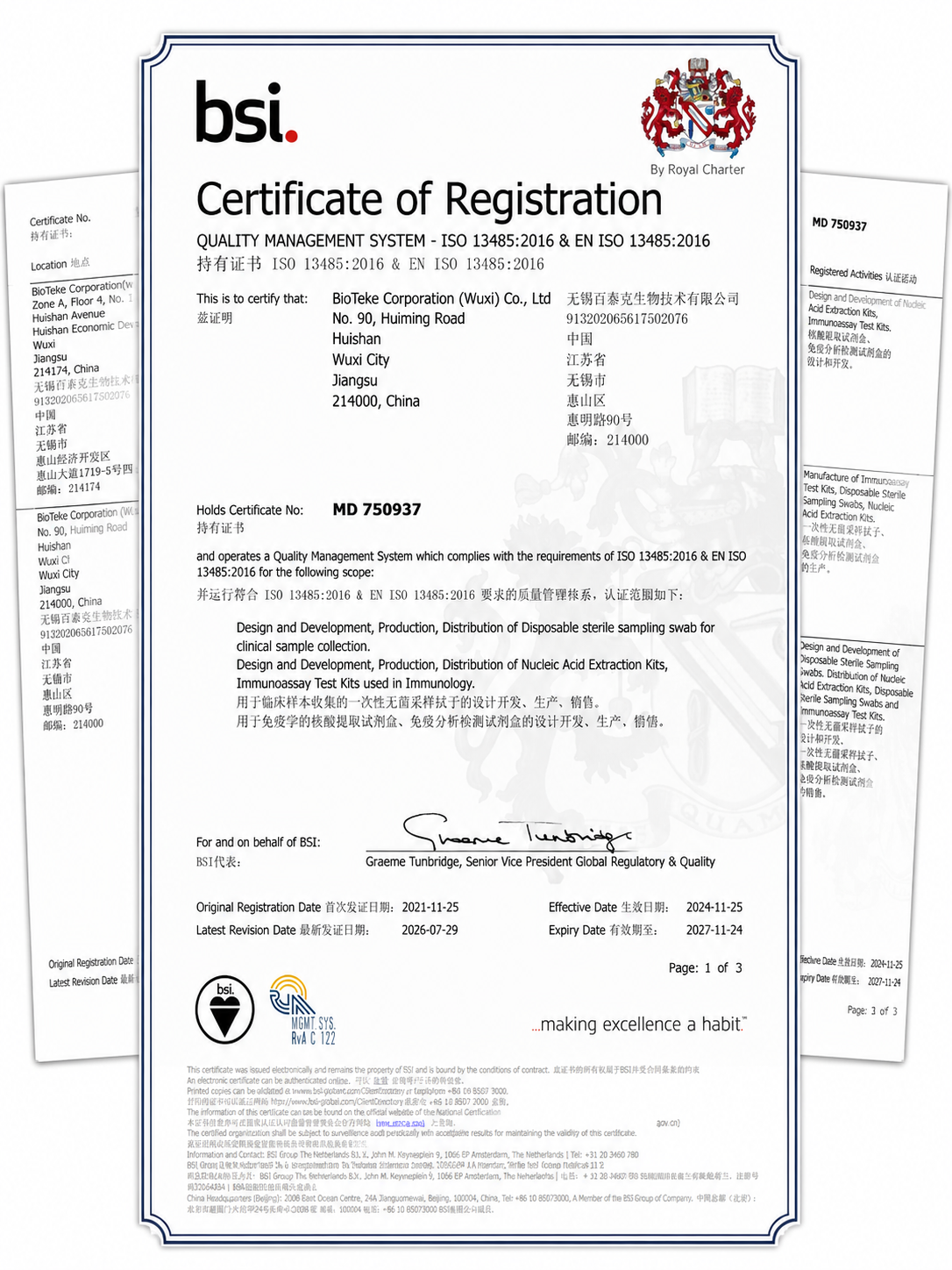 ISO 13485 TANÚSÍTVÁNY